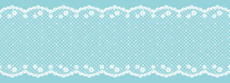 Seamless lace ribbon border. Vector illustration.のイラスト素材