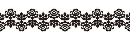 Seamless lace ribbon border. Vector illustration.のイラスト素材