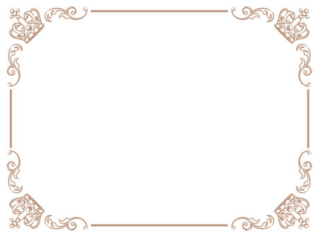 Vintage frame with king crowns. Vector illustration.のイラスト素材