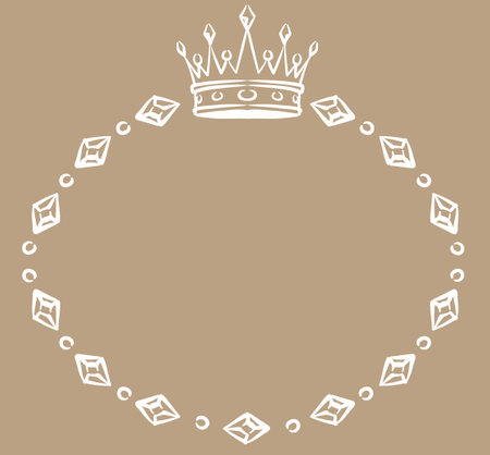 Vintage frame with king crown. Vector illustration.のイラスト素材
