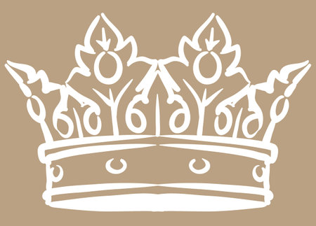 King crown in vintage style. Vector illustration.のイラスト素材