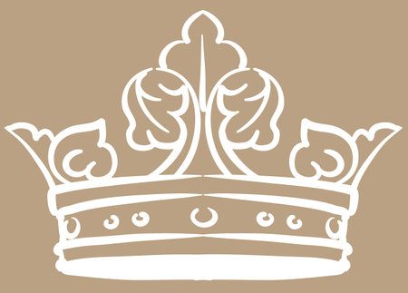 King crown in vintage style. Vector illustration.のイラスト素材