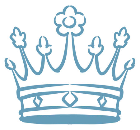 King crown in vintage style. Vector illustration.のイラスト素材