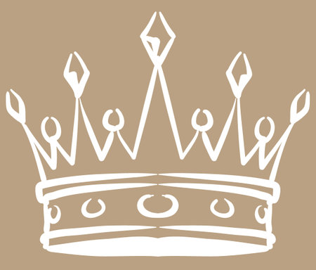 King crown in vintage style. Vector illustration.のイラスト素材
