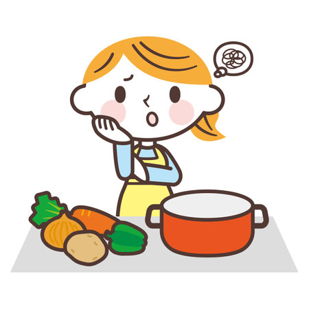 Woman suffering from menuのイラスト素材
