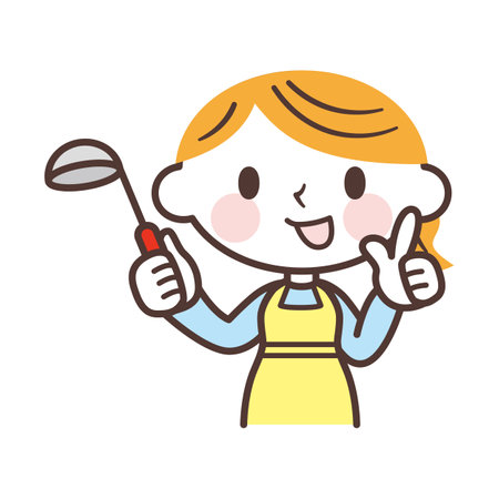 Woman with ladleのイラスト素材