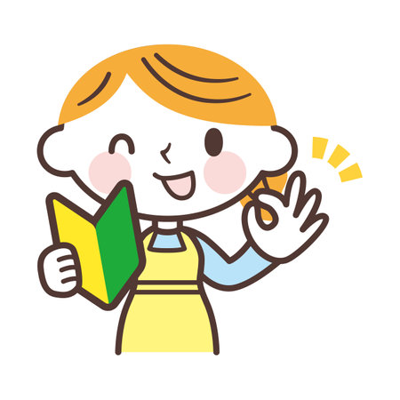 Woman with a beginner markのイラスト素材
