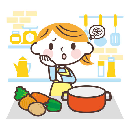Woman suffering from menuのイラスト素材