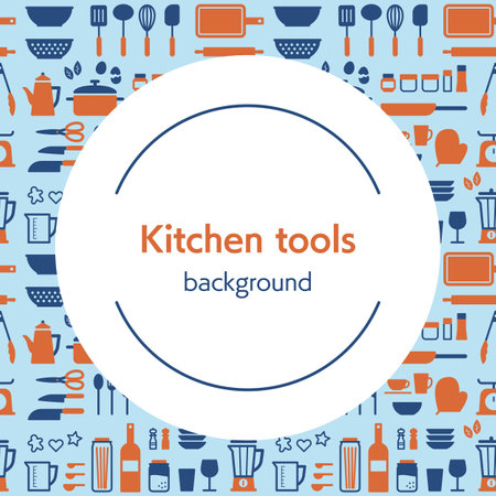 illustration Kitchen tools backgroundのイラスト素材