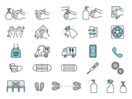 infection prevention and control iconのイラスト素材