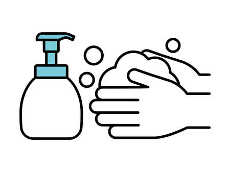 Hand washing vector iconのイラスト素材