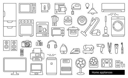 Home appliances vector iconのイラスト素材