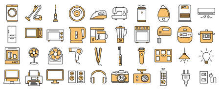 Home appliances vector iconのイラスト素材