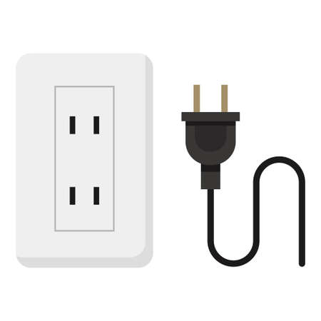Outlet and plug iconのイラスト素材