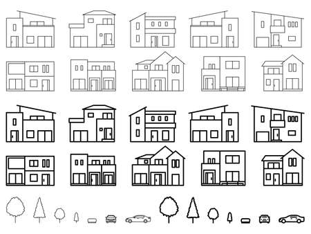 Modern House Iconsのイラスト素材