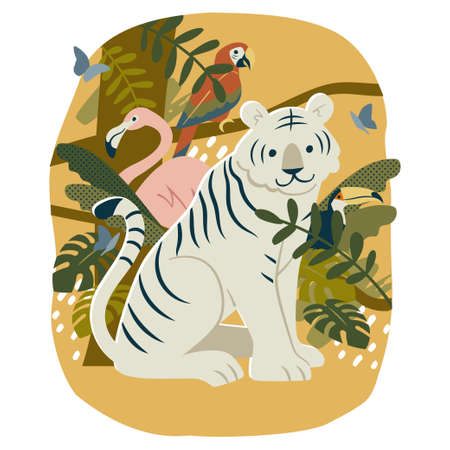 Animals in the Jungleのイラスト素材