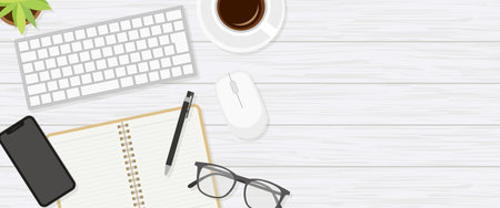 Workspace Banner Frame Vector Artのイラスト素材