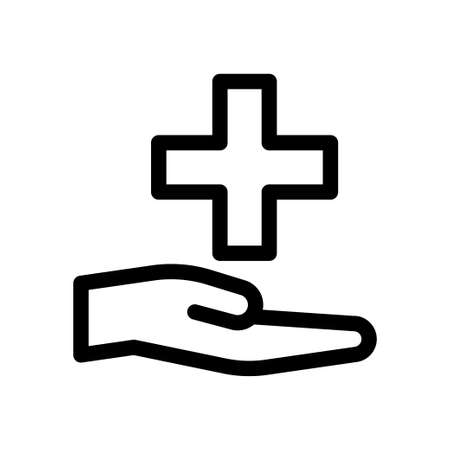 Hand and cross icon vector artのイラスト素材