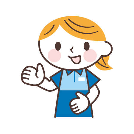 Female convenience store clerkのイラスト素材