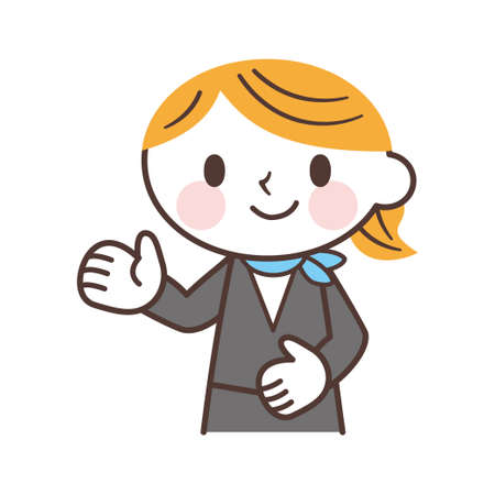reception womanのイラスト素材