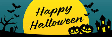 Halloween Banner Vector Illustrationのイラスト素材
