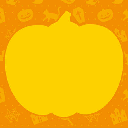 Halloween pumpkin frame vector illustrationのイラスト素材