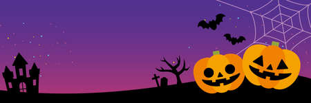 Halloween Frame Background Vector Illustrationのイラスト素材