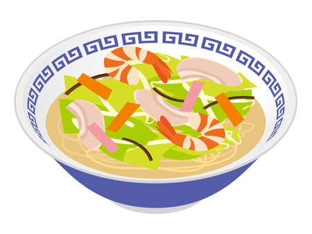 Ramen bowl vector illustrationのイラスト素材