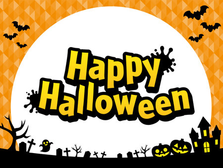 Halloween Banner Vector Illustrationのイラスト素材