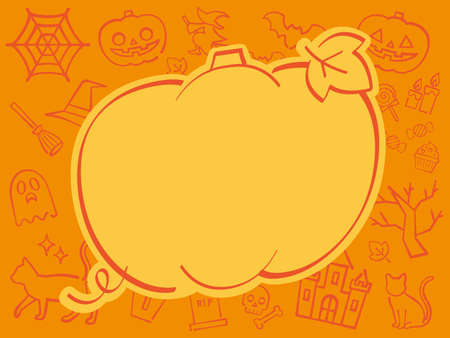 Halloween Frame Background Vector Illustrationのイラスト素材