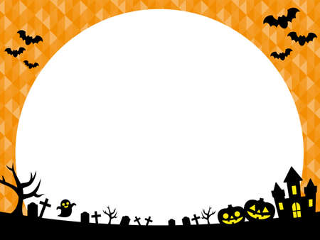 Halloween Frame Background Vector Illustrationのイラスト素材