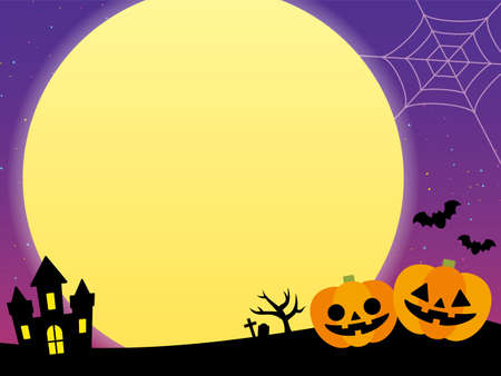 Halloween Frame Background Vector Illustrationのイラスト素材