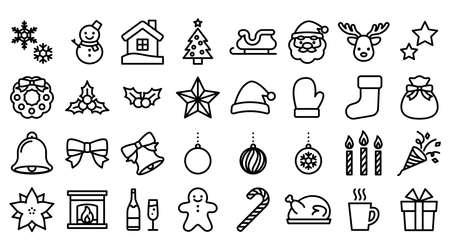 Christmas Vector Iconsのイラスト素材