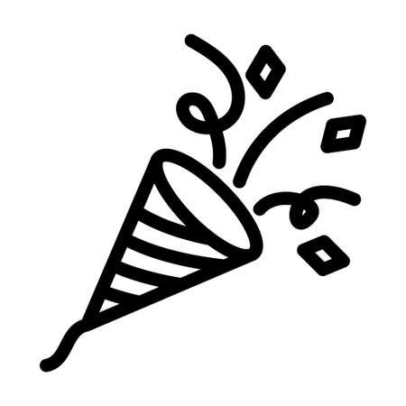 party popper vector iconのイラスト素材