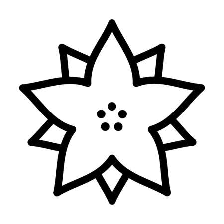 poinsettia vector iconのイラスト素材