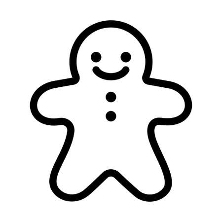 Gingerbread man vector iconのイラスト素材