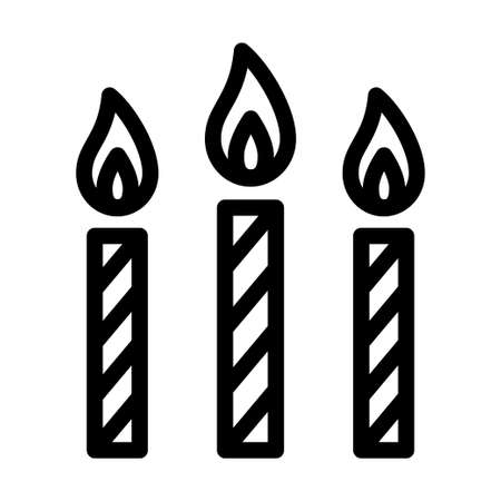 Three candles vector iconのイラスト素材
