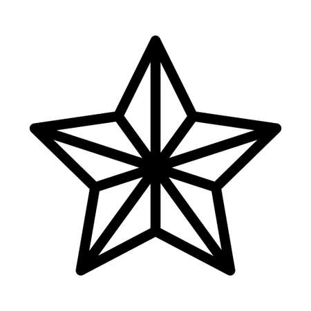 Christmas Tree Top Star vector iconのイラスト素材