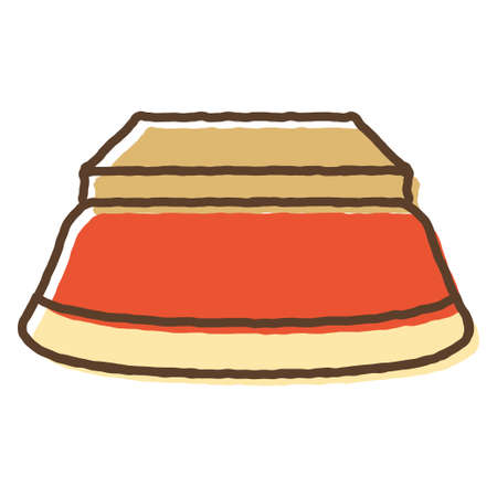 Cute hand-drawn kotatsu iconのイラスト素材