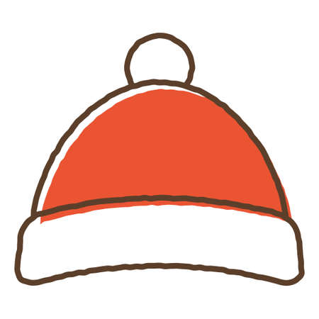 Cute hand-drawn Beanie iconのイラスト素材