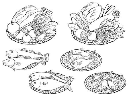 Winter Food Vector Illustrationのイラスト素材
