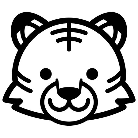 Tiger face iconのイラスト素材