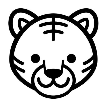 Tiger face iconのイラスト素材