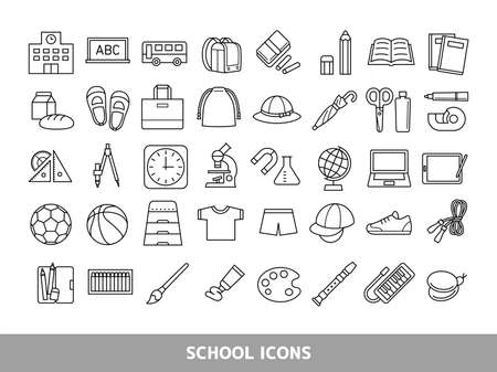 School and Education Iconsのイラスト素材