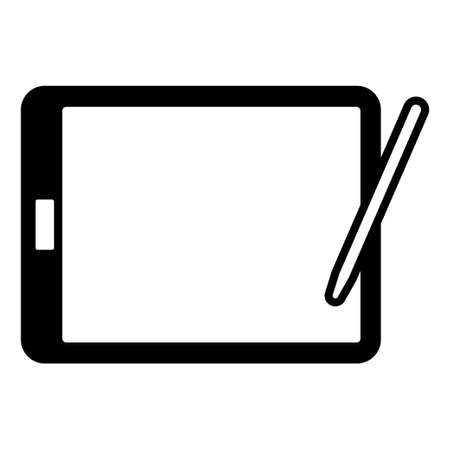 Tablet and Pen Vector Iconのイラスト素材