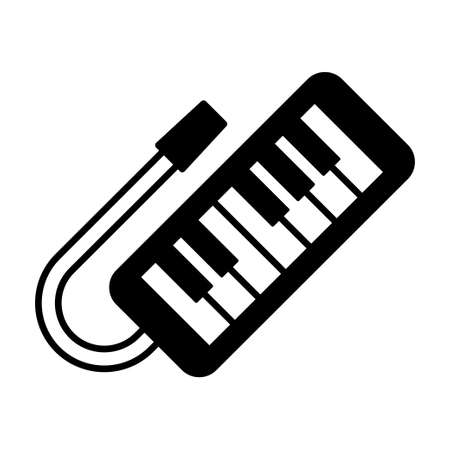 Keyboard harmonica vector iconのイラスト素材