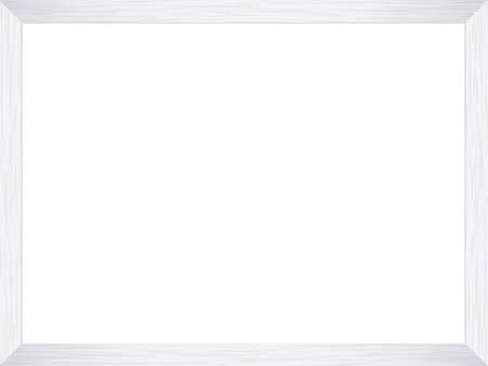 White Wooden Picture Frame Backgroundのイラスト素材