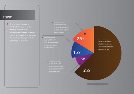 Smart pie chart for presentationのイラスト素材