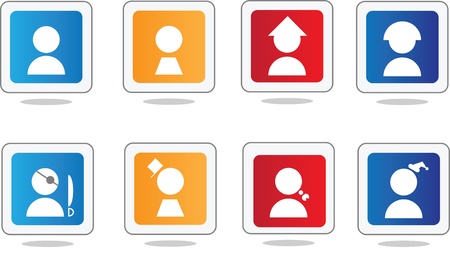 Square file labels icon setのイラスト素材