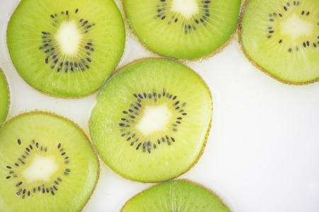 Kiwi slices for backgroundの写真素材
